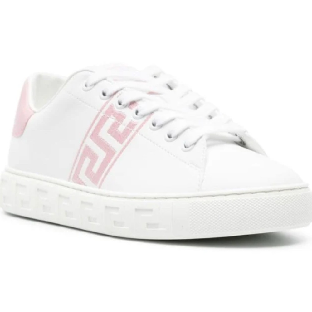 Versace | Greca Sneakers Bianco & English Rose